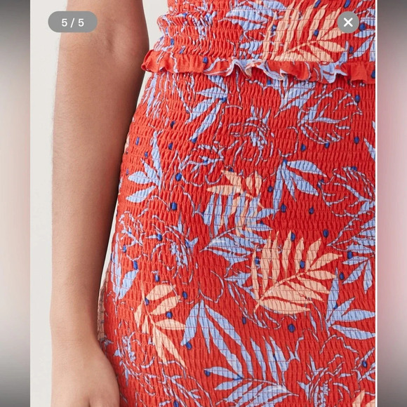 Lost + Wander Still On Vacay Mini Dress Red Sleeveless Size XS Tropical Print - Picture 6 of 15